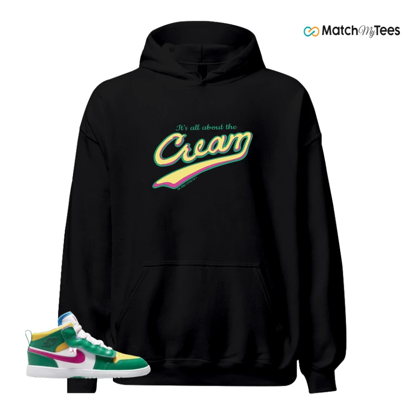 NIKE AIR JORDAN 1 MID ALT MALACHITE WHITE UNIVERSITY GOLD ACTIVE PINK (PS) SNEAKER Matching Tees hoodie