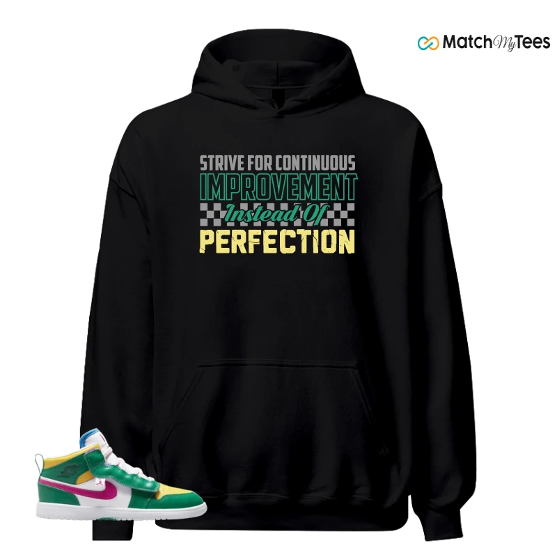 NIKE AIR JORDAN 1 MID ALT MALACHITE WHITE UNIVERSITY GOLD ACTIVE PINK (PS) SNEAKER Matching Tees hoodie
