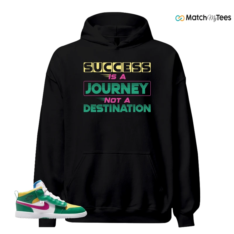 NIKE AIR JORDAN 1 MID ALT MALACHITE WHITE UNIVERSITY GOLD ACTIVE PINK (PS) SNEAKER Matching Tees hoodie
