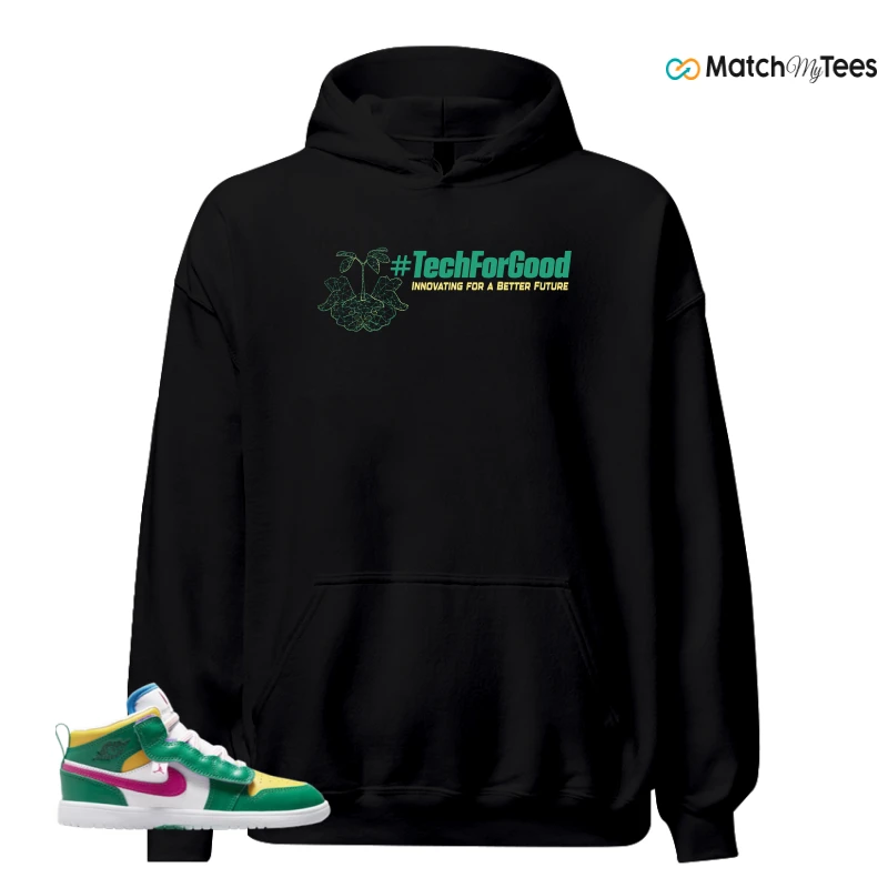 NIKE AIR JORDAN 1 MID ALT MALACHITE WHITE UNIVERSITY GOLD ACTIVE PINK (PS) SNEAKER Matching Tees hoodie