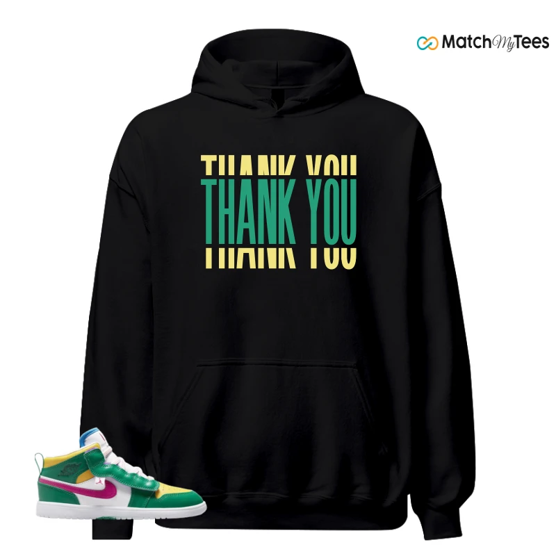 NIKE AIR JORDAN 1 MID ALT MALACHITE WHITE UNIVERSITY GOLD ACTIVE PINK (PS) SNEAKER Matching Tees hoodie
