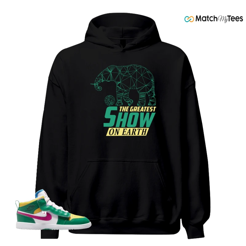 NIKE AIR JORDAN 1 MID ALT MALACHITE WHITE UNIVERSITY GOLD ACTIVE PINK (PS) SNEAKER Matching Tees hoodie