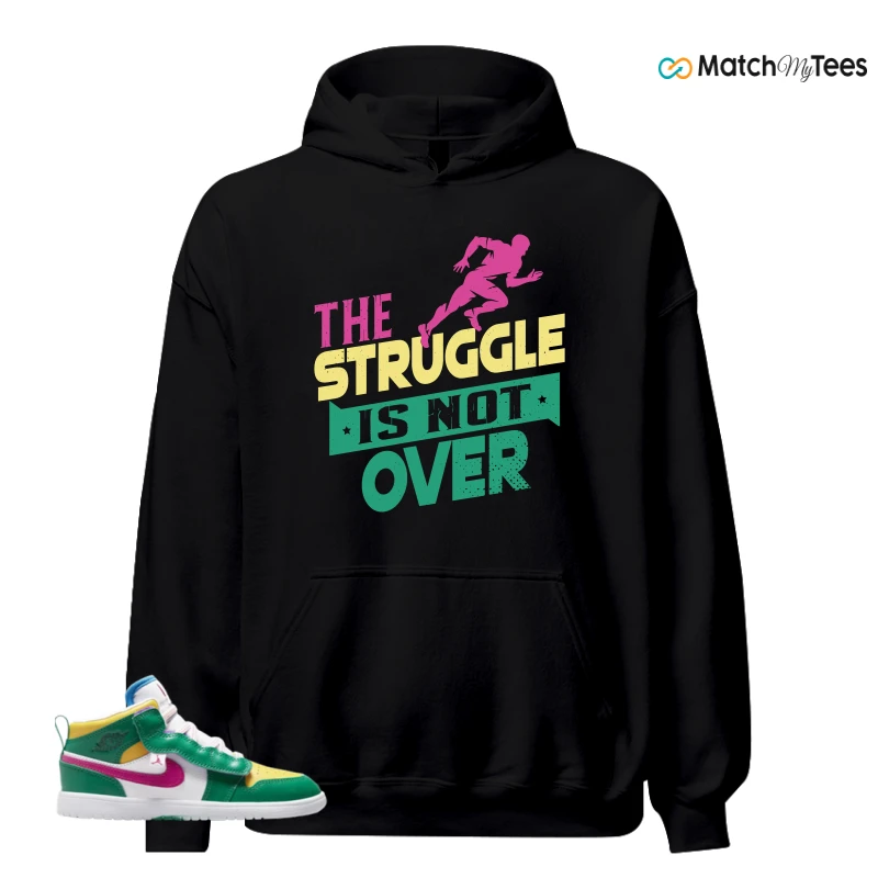 NIKE AIR JORDAN 1 MID ALT MALACHITE WHITE UNIVERSITY GOLD ACTIVE PINK (PS) SNEAKER Matching Tees hoodie