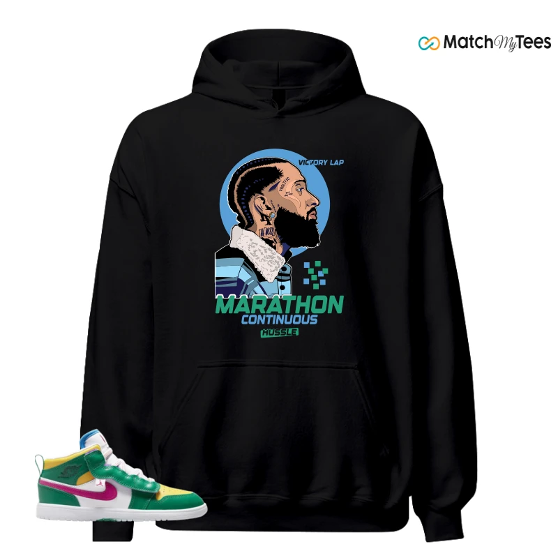 NIKE AIR JORDAN 1 MID ALT MALACHITE WHITE UNIVERSITY GOLD ACTIVE PINK (PS) SNEAKER Matching Tees hoodie