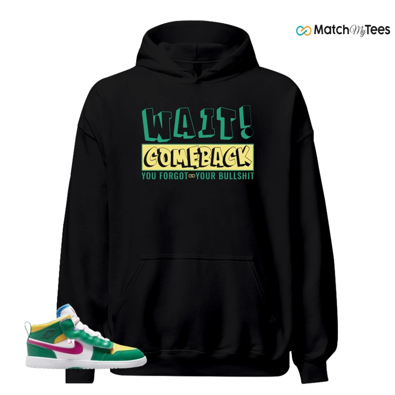 NIKE AIR JORDAN 1 MID ALT MALACHITE WHITE UNIVERSITY GOLD ACTIVE PINK (PS) SNEAKER Matching Tees hoodie