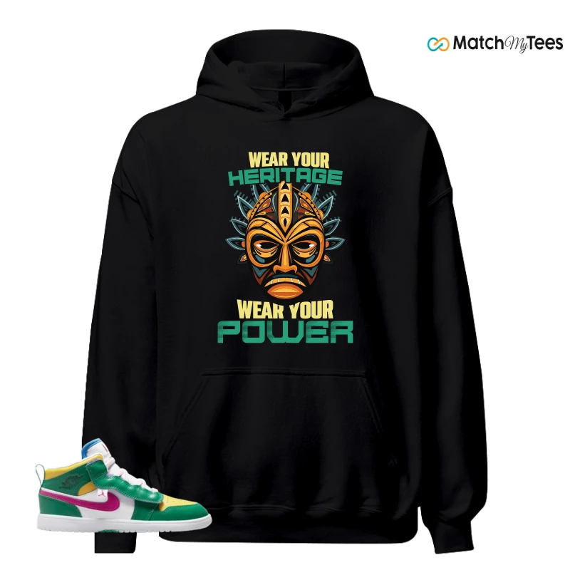 NIKE AIR JORDAN 1 MID ALT MALACHITE WHITE UNIVERSITY GOLD ACTIVE PINK (PS) SNEAKER Matching Tees hoodie