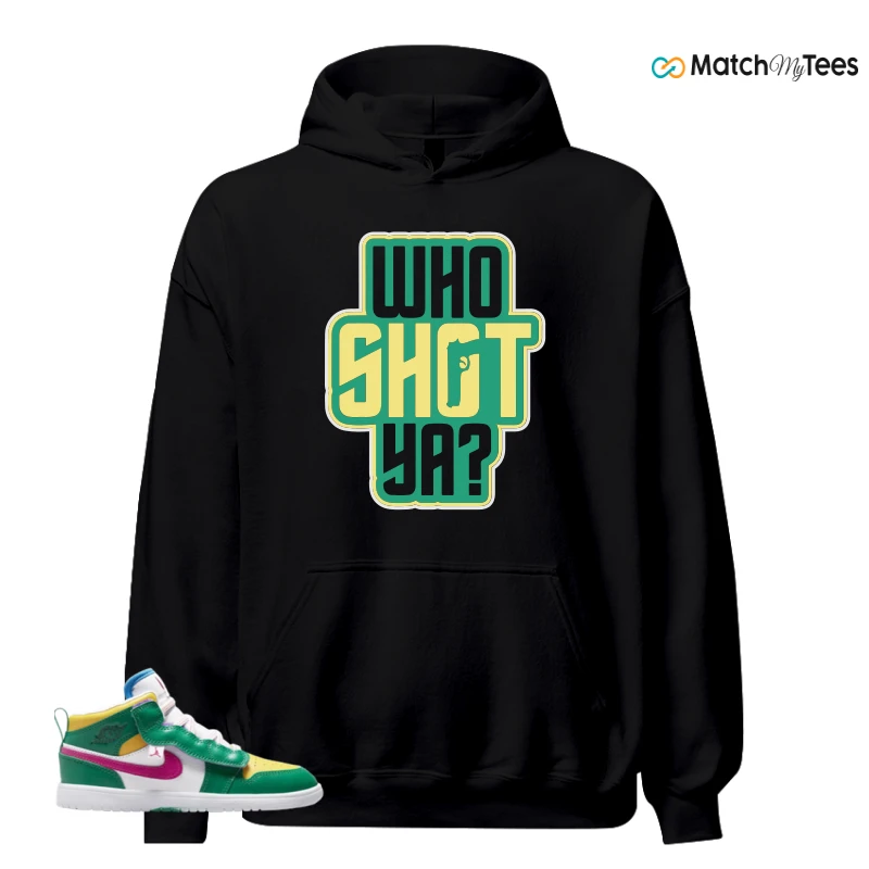 NIKE AIR JORDAN 1 MID ALT MALACHITE WHITE UNIVERSITY GOLD ACTIVE PINK (PS) SNEAKER Matching Tees hoodie