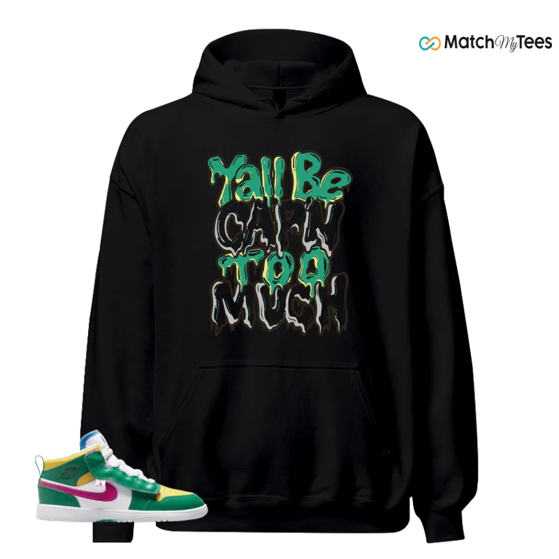 NIKE AIR JORDAN 1 MID ALT MALACHITE WHITE UNIVERSITY GOLD ACTIVE PINK (PS) SNEAKER Matching Tees hoodie