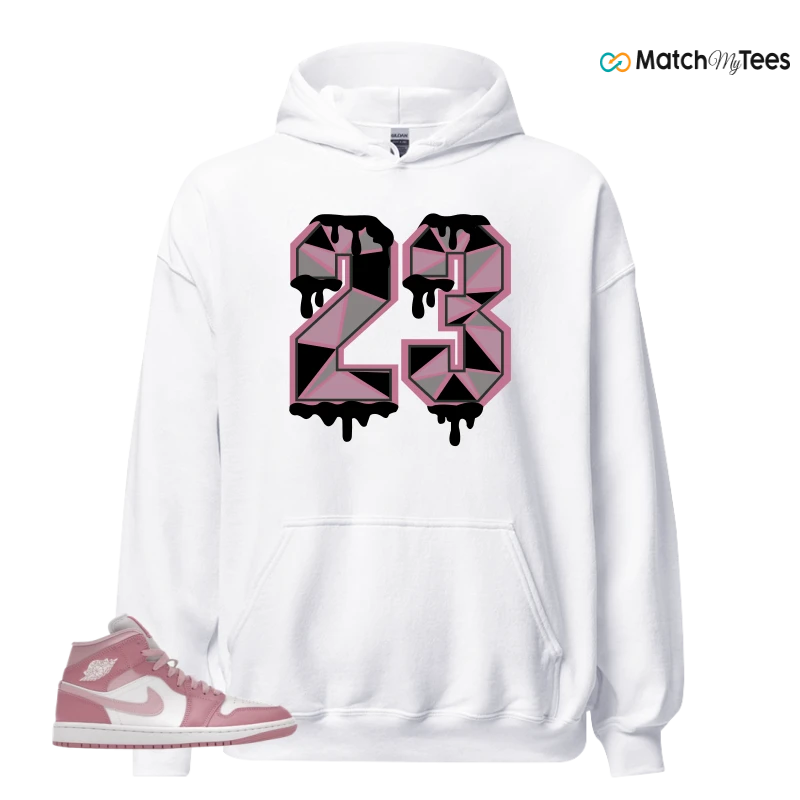 NIKE AIR JORDAN 1 MID ELEMENTAL PINK ICED CARMINE (WOMEN'S) SNEAKER Matching Tees hoodie