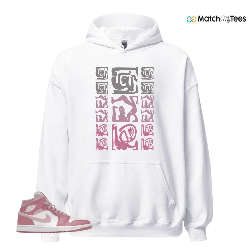 NIKE AIR JORDAN 1 MID ELEMENTAL PINK ICED CARMINE (WOMEN'S) SNEAKER Matching Tees hoodie