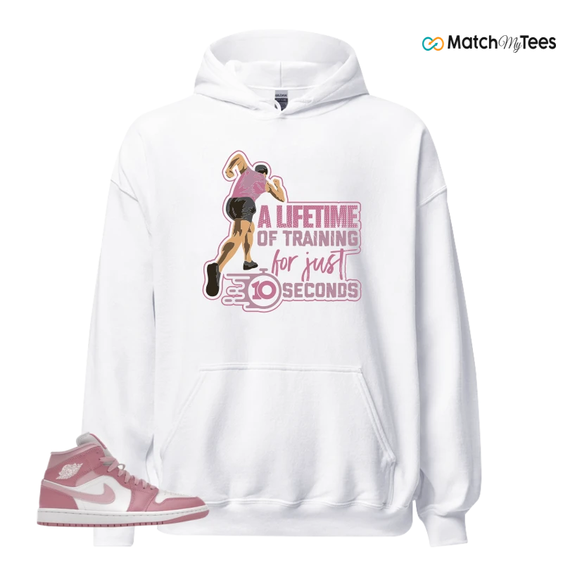 NIKE AIR JORDAN 1 MID ELEMENTAL PINK ICED CARMINE (WOMEN'S) SNEAKER Matching Tees hoodie