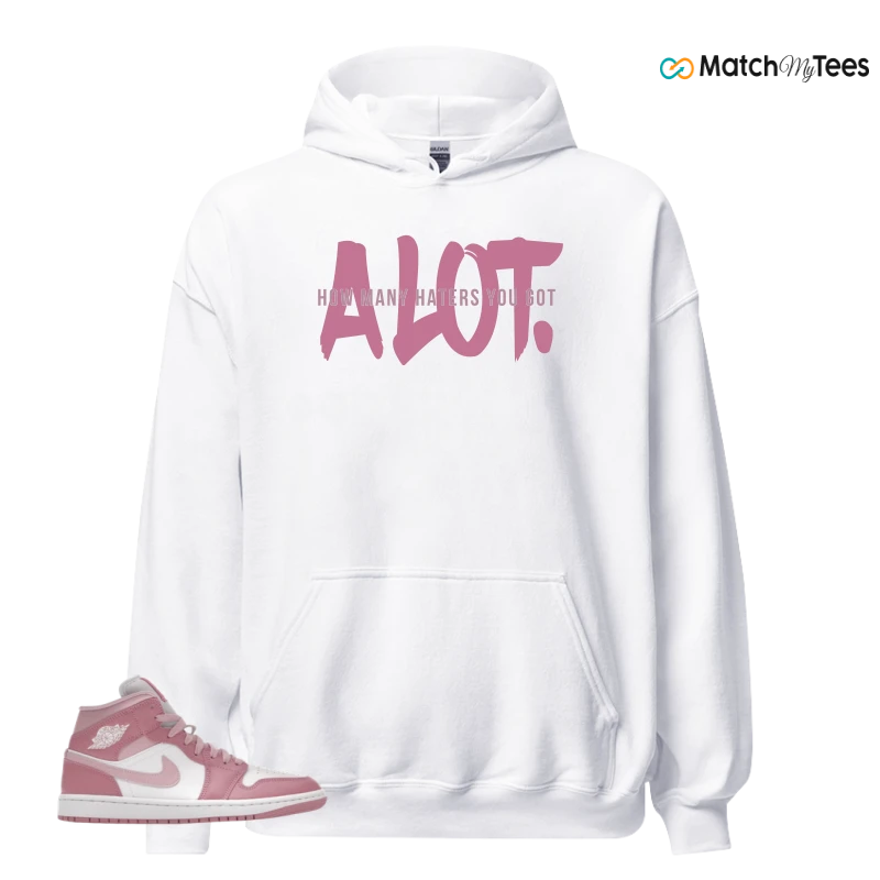 NIKE AIR JORDAN 1 MID ELEMENTAL PINK ICED CARMINE (WOMEN'S) SNEAKER Matching Tees hoodie