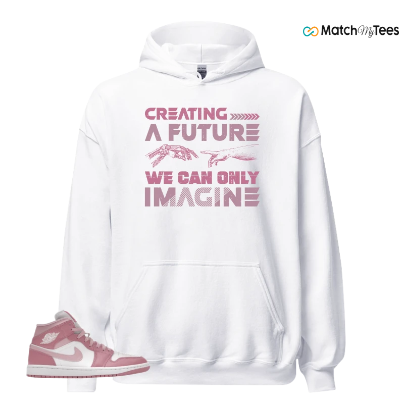 NIKE AIR JORDAN 1 MID ELEMENTAL PINK ICED CARMINE (WOMEN'S) SNEAKER Matching Tees hoodie