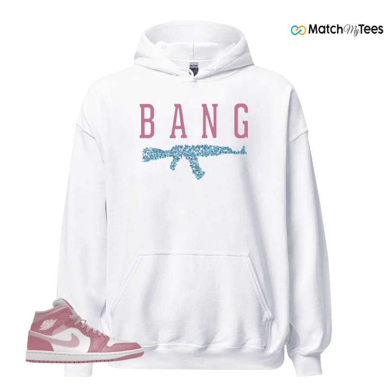 NIKE AIR JORDAN 1 MID ELEMENTAL PINK ICED CARMINE (WOMEN'S) SNEAKER Matching Tees hoodie