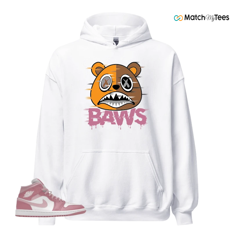 NIKE AIR JORDAN 1 MID ELEMENTAL PINK ICED CARMINE (WOMEN'S) SNEAKER Matching Tees hoodie
