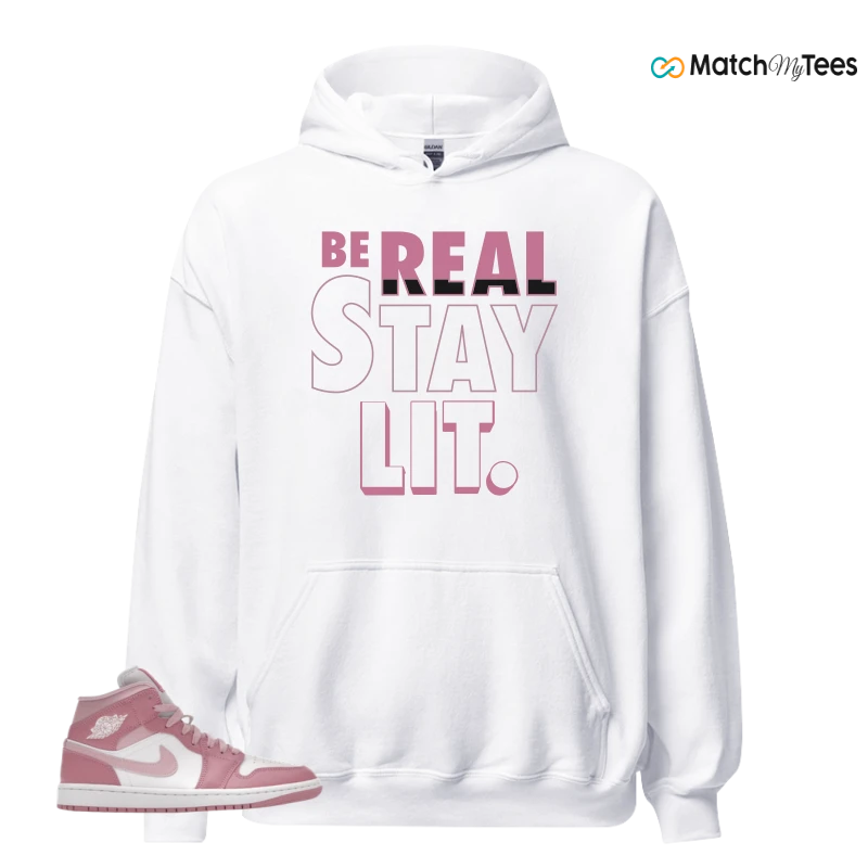 NIKE AIR JORDAN 1 MID ELEMENTAL PINK ICED CARMINE (WOMEN'S) SNEAKER Matching Tees hoodie