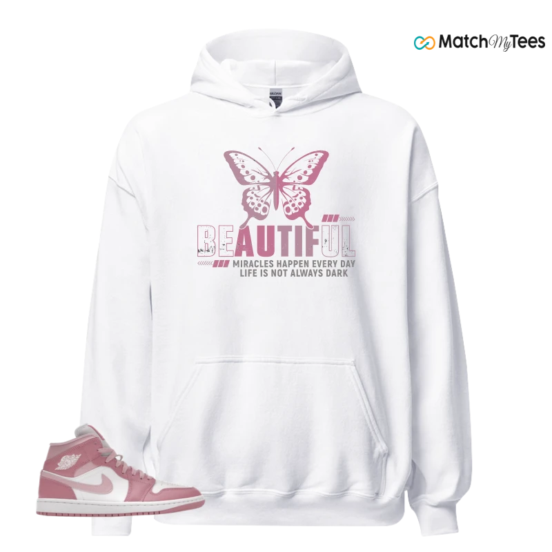 NIKE AIR JORDAN 1 MID ELEMENTAL PINK ICED CARMINE (WOMEN'S) SNEAKER Matching Tees hoodie