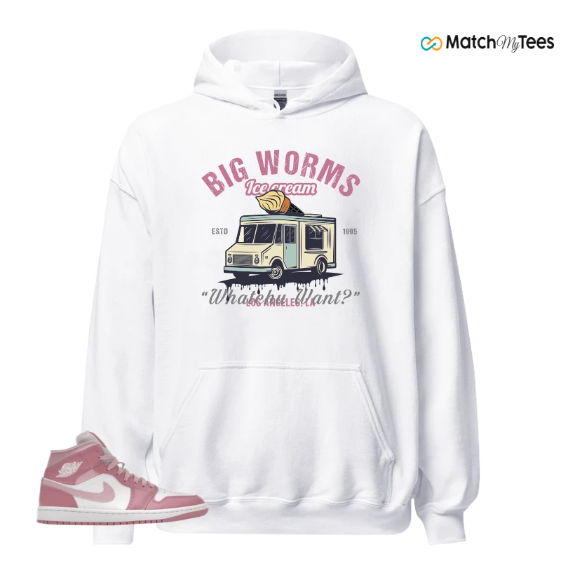 NIKE AIR JORDAN 1 MID ELEMENTAL PINK ICED CARMINE (WOMEN'S) SNEAKER Matching Tees hoodie
