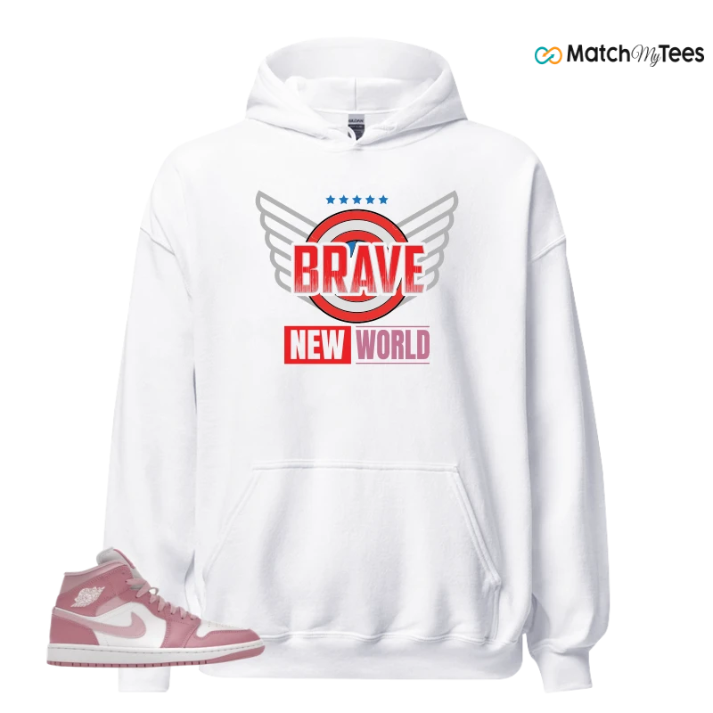 NIKE AIR JORDAN 1 MID ELEMENTAL PINK ICED CARMINE (WOMEN'S) SNEAKER Matching Tees hoodie