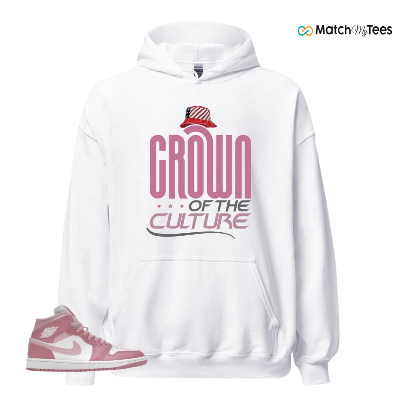 NIKE AIR JORDAN 1 MID ELEMENTAL PINK ICED CARMINE (WOMEN'S) SNEAKER Matching Tees hoodie