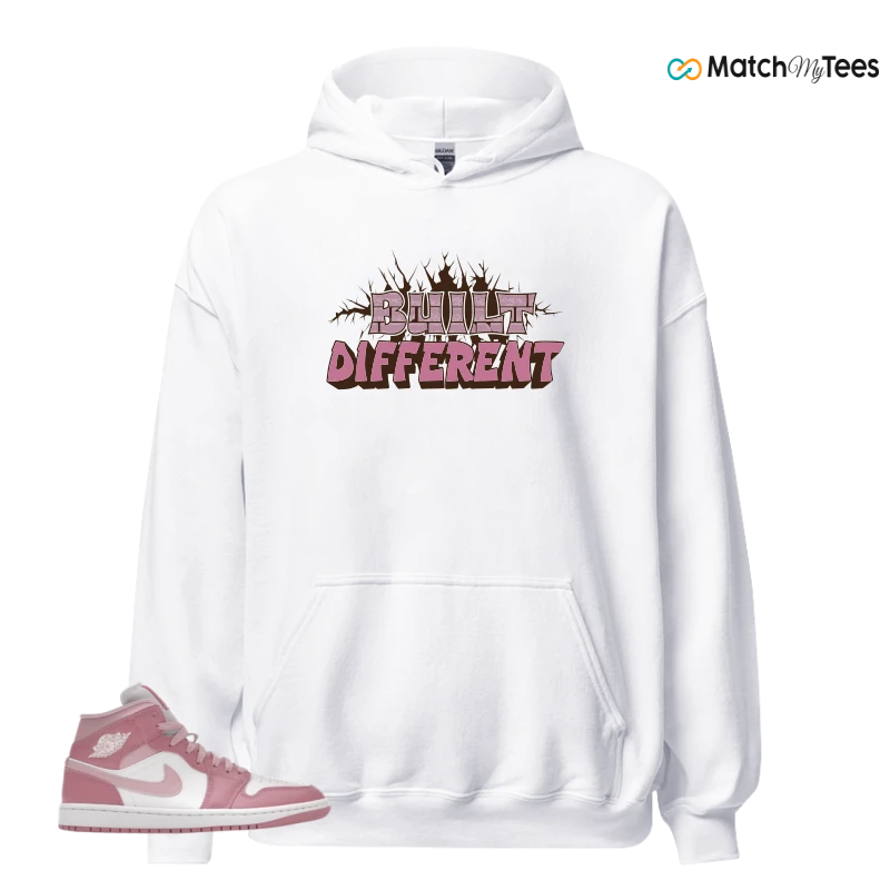 NIKE AIR JORDAN 1 MID ELEMENTAL PINK ICED CARMINE (WOMEN'S) SNEAKER Matching Tees hoodie
