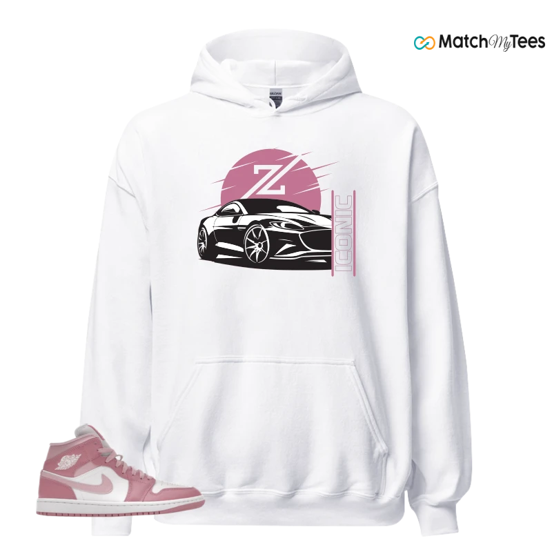 NIKE AIR JORDAN 1 MID ELEMENTAL PINK ICED CARMINE (WOMEN'S) SNEAKER Matching Tees hoodie