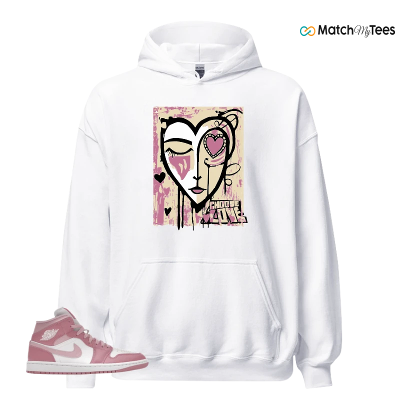 NIKE AIR JORDAN 1 MID ELEMENTAL PINK ICED CARMINE (WOMEN'S) SNEAKER Matching Tees hoodie