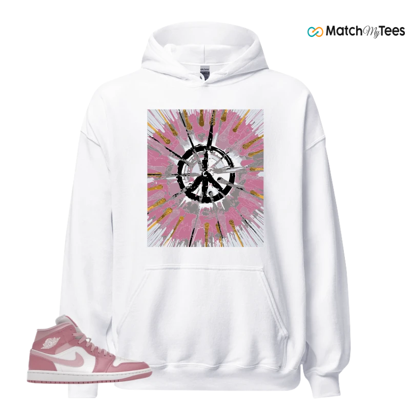 NIKE AIR JORDAN 1 MID ELEMENTAL PINK ICED CARMINE (WOMEN'S) SNEAKER Matching Tees hoodie