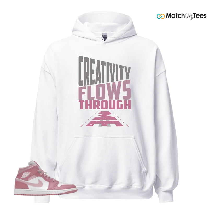 NIKE AIR JORDAN 1 MID ELEMENTAL PINK ICED CARMINE (WOMEN'S) SNEAKER Matching Tees hoodie