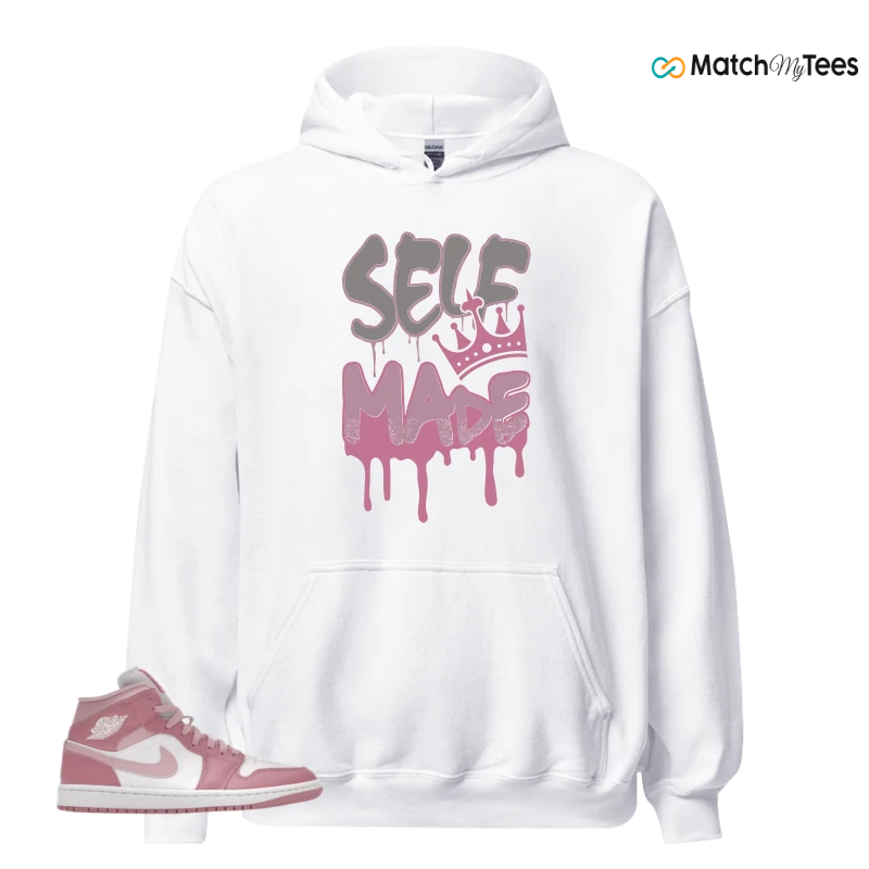 NIKE AIR JORDAN 1 MID ELEMENTAL PINK ICED CARMINE (WOMEN'S) SNEAKER Matching Tees hoodie