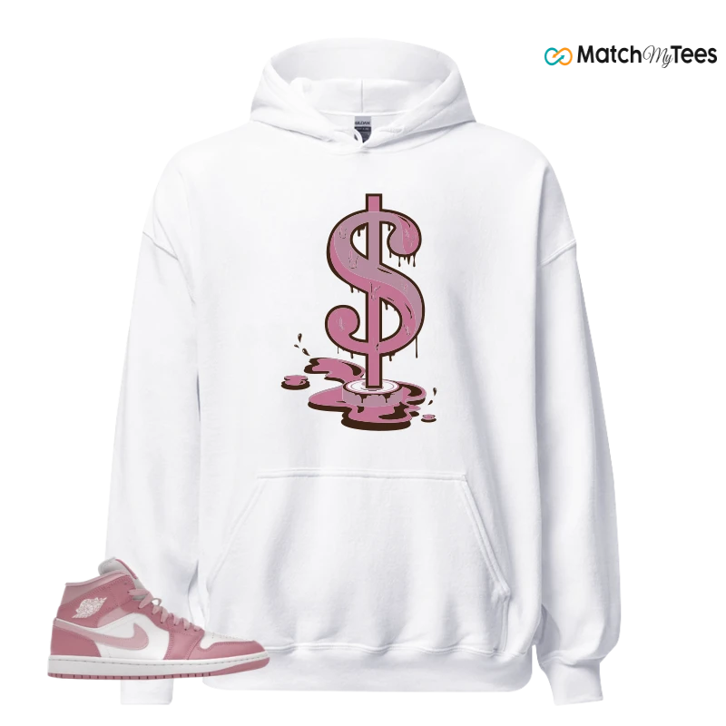 NIKE AIR JORDAN 1 MID ELEMENTAL PINK ICED CARMINE (WOMEN'S) SNEAKER Matching Tees hoodie
