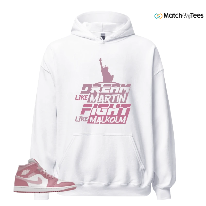 NIKE AIR JORDAN 1 MID ELEMENTAL PINK ICED CARMINE (WOMEN'S) SNEAKER Matching Tees hoodie
