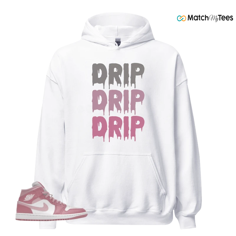 NIKE AIR JORDAN 1 MID ELEMENTAL PINK ICED CARMINE (WOMEN'S) SNEAKER Matching Tees hoodie