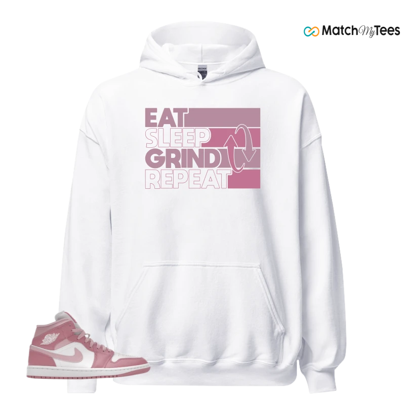 NIKE AIR JORDAN 1 MID ELEMENTAL PINK ICED CARMINE (WOMEN'S) SNEAKER Matching Tees hoodie