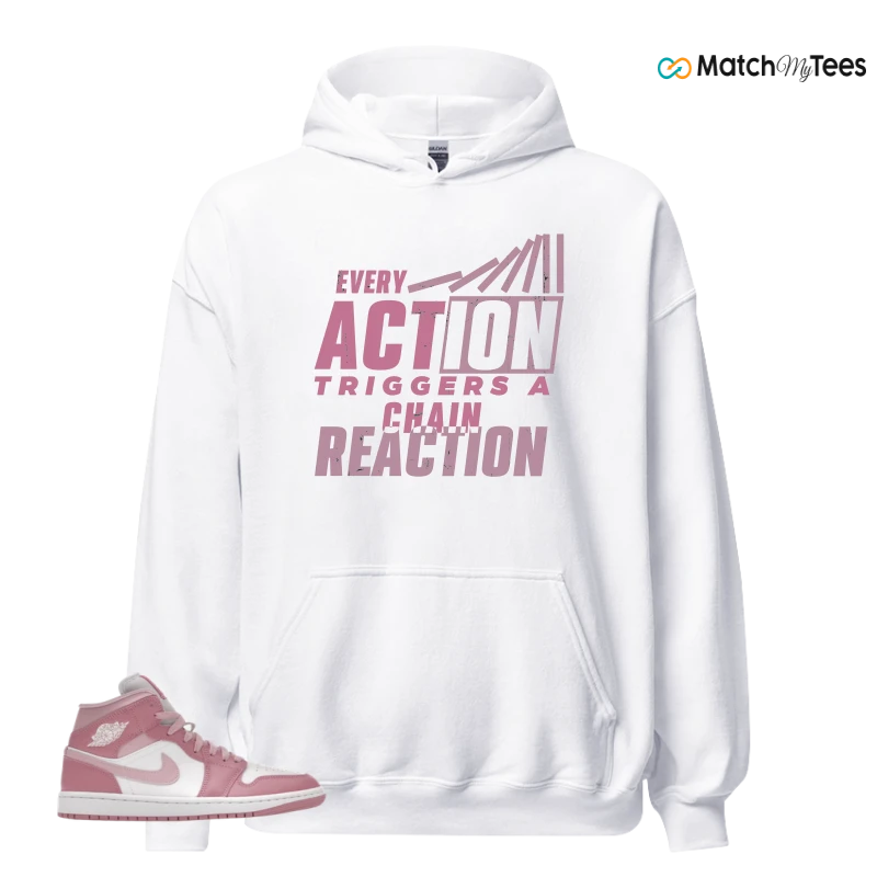 NIKE AIR JORDAN 1 MID ELEMENTAL PINK ICED CARMINE (WOMEN'S) SNEAKER Matching Tees hoodie