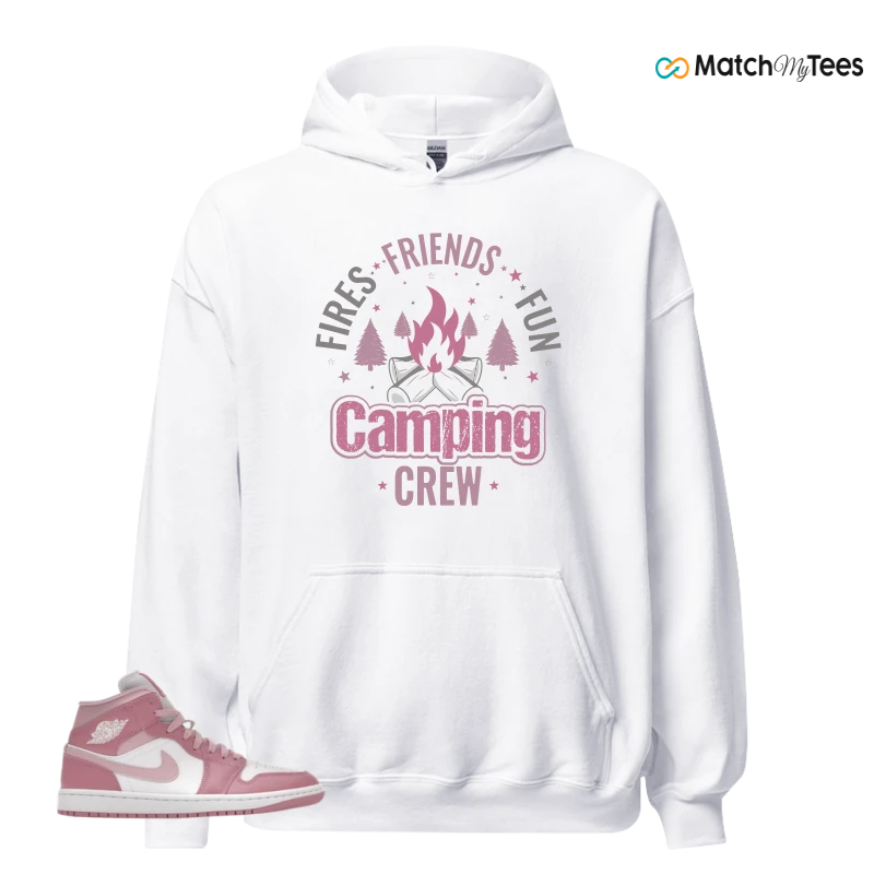 NIKE AIR JORDAN 1 MID ELEMENTAL PINK ICED CARMINE (WOMEN'S) SNEAKER Matching Tees hoodie