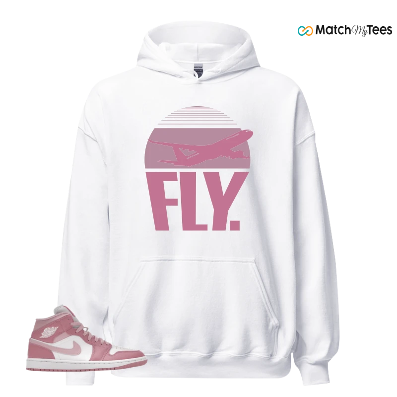 NIKE AIR JORDAN 1 MID ELEMENTAL PINK ICED CARMINE (WOMEN'S) SNEAKER Matching Tees hoodie