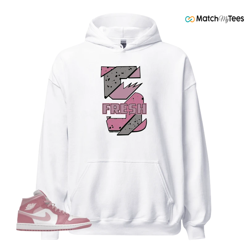 NIKE AIR JORDAN 1 MID ELEMENTAL PINK ICED CARMINE (WOMEN'S) SNEAKER Matching Tees hoodie