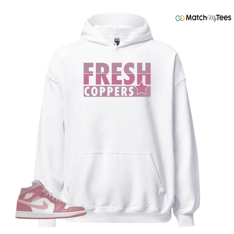 NIKE AIR JORDAN 1 MID ELEMENTAL PINK ICED CARMINE (WOMEN'S) SNEAKER Matching Tees hoodie