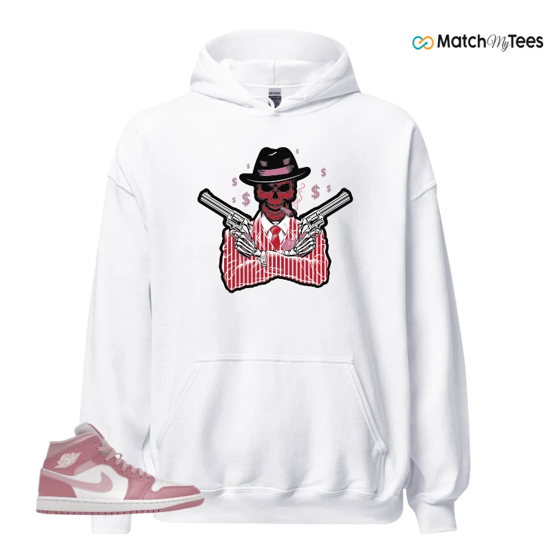 NIKE AIR JORDAN 1 MID ELEMENTAL PINK ICED CARMINE (WOMEN'S) SNEAKER Matching Tees hoodie