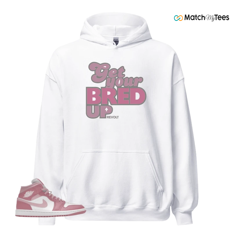 NIKE AIR JORDAN 1 MID ELEMENTAL PINK ICED CARMINE (WOMEN'S) SNEAKER Matching Tees hoodie