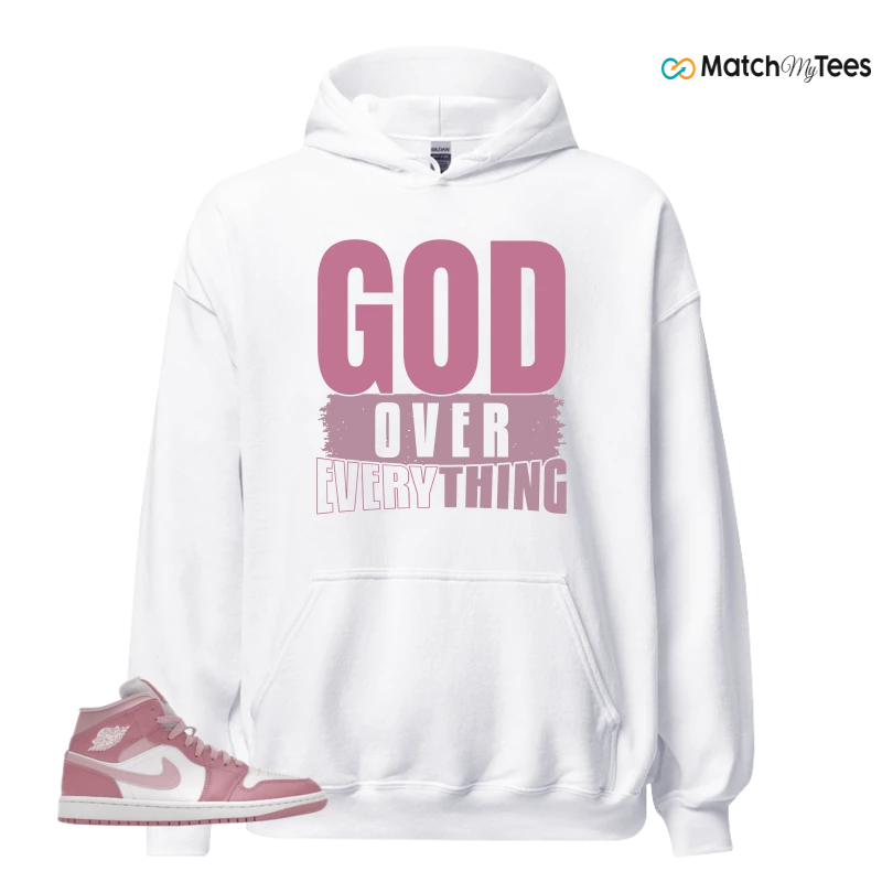 NIKE AIR JORDAN 1 MID ELEMENTAL PINK ICED CARMINE (WOMEN'S) SNEAKER Matching Tees hoodie