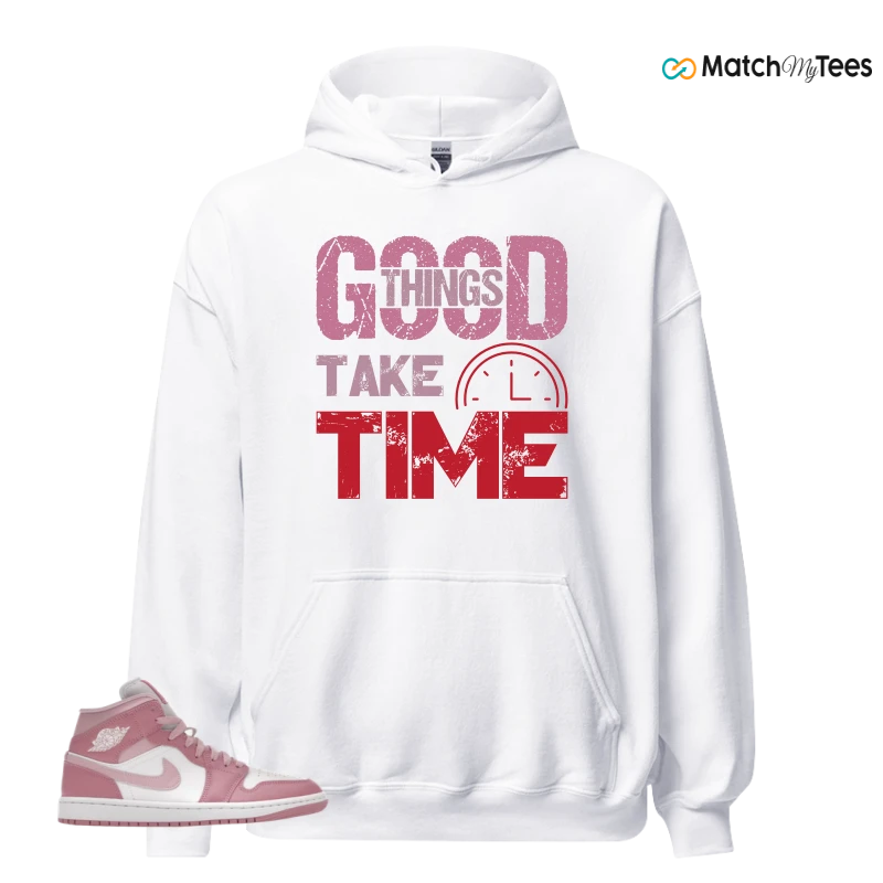 NIKE AIR JORDAN 1 MID ELEMENTAL PINK ICED CARMINE (WOMEN'S) SNEAKER Matching Tees hoodie