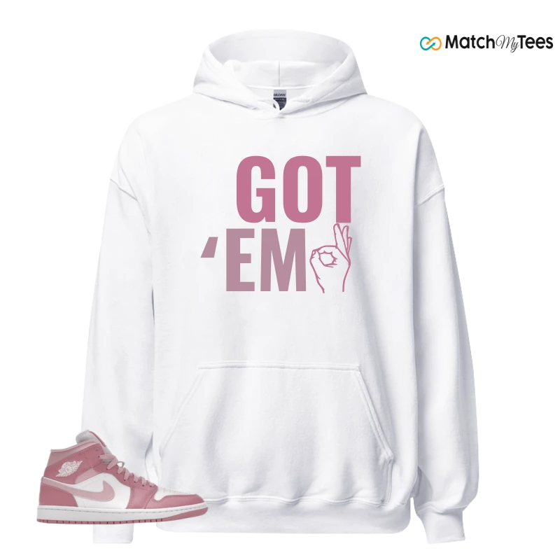 NIKE AIR JORDAN 1 MID ELEMENTAL PINK ICED CARMINE (WOMEN'S) SNEAKER Matching Tees hoodie