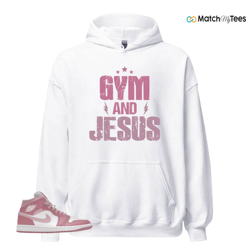 NIKE AIR JORDAN 1 MID ELEMENTAL PINK ICED CARMINE (WOMEN'S) SNEAKER Matching Tees hoodie