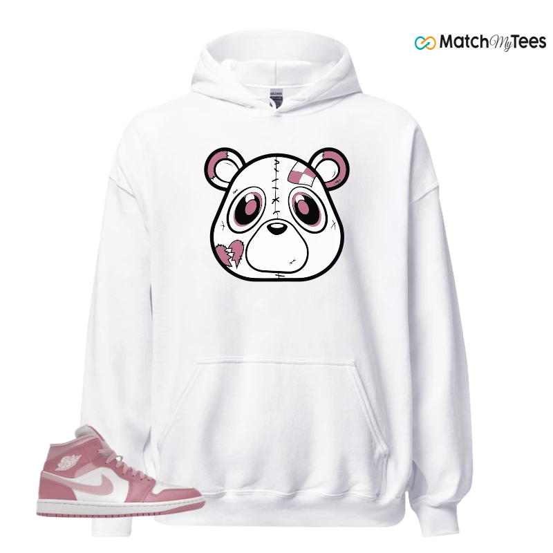 NIKE AIR JORDAN 1 MID ELEMENTAL PINK ICED CARMINE (WOMEN'S) SNEAKER Matching Tees hoodie