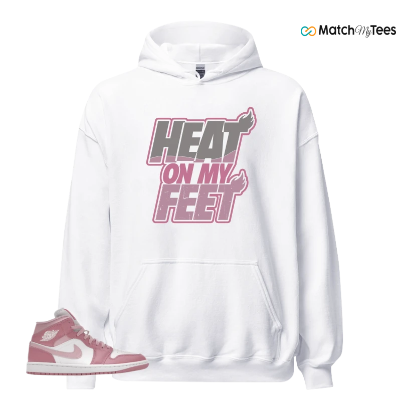 NIKE AIR JORDAN 1 MID ELEMENTAL PINK ICED CARMINE (WOMEN'S) SNEAKER Matching Tees hoodie