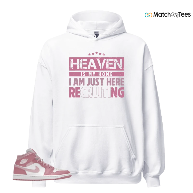 NIKE AIR JORDAN 1 MID ELEMENTAL PINK ICED CARMINE (WOMEN'S) SNEAKER Matching Tees hoodie