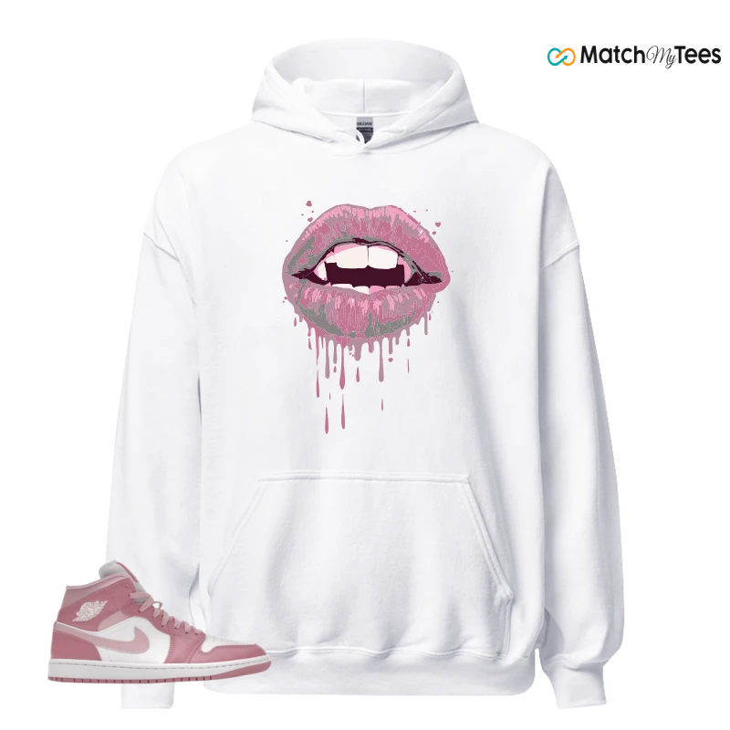 NIKE AIR JORDAN 1 MID ELEMENTAL PINK ICED CARMINE (WOMEN'S) SNEAKER Matching Tees hoodie