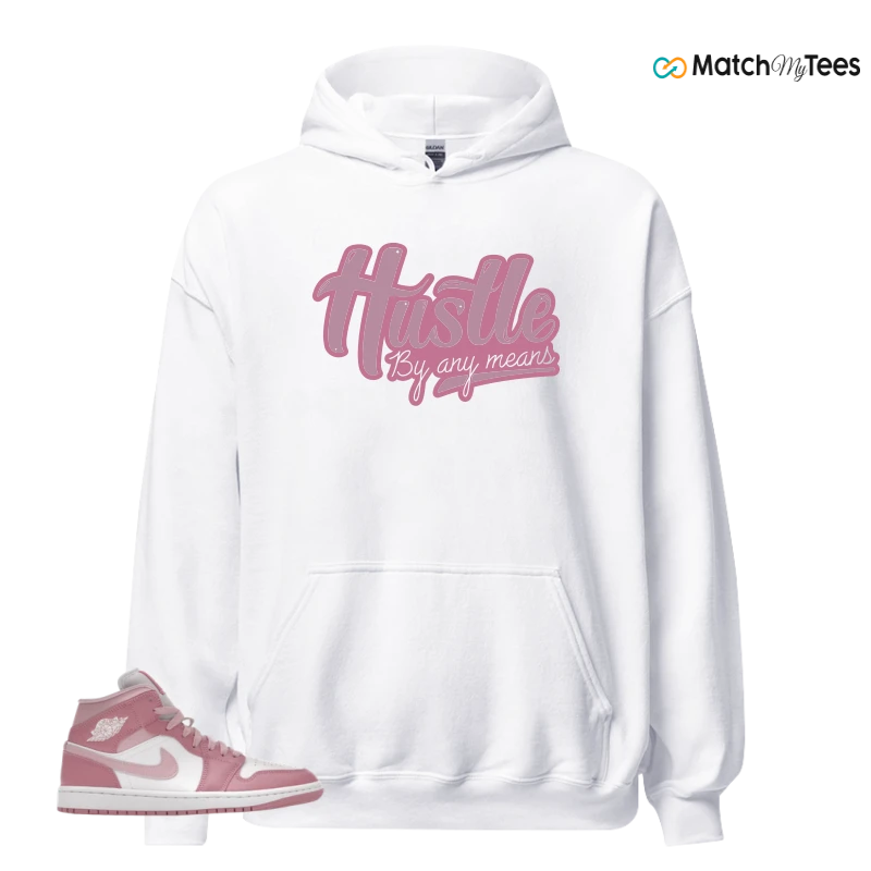 NIKE AIR JORDAN 1 MID ELEMENTAL PINK ICED CARMINE (WOMEN'S) SNEAKER Matching Tees hoodie
